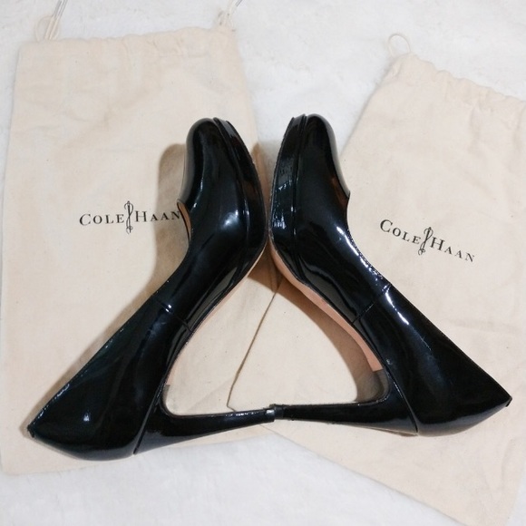 Cole Haan Black Patent Nike Air Heels - Picture 4 of 6